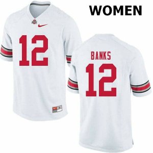 Women's Ohio State Buckeyes #12 Sevyn Banks White Nike NCAA College Football Jersey Comfortable USG1544NK